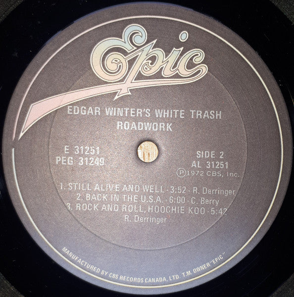 Edgar Winter's White Trash : Roadwork (2xLP, Album, RE, Gat)