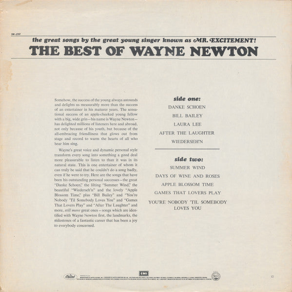 Wayne Newton : The Best Of Wayne Newton (LP, Comp, RE, Win)