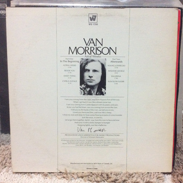 Van Morrison : Astral Weeks (LP, Album, RE, Bur)