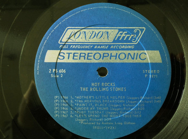 The Rolling Stones : Hot Rocks 1964-1971 (2xLP, Comp, Blu)