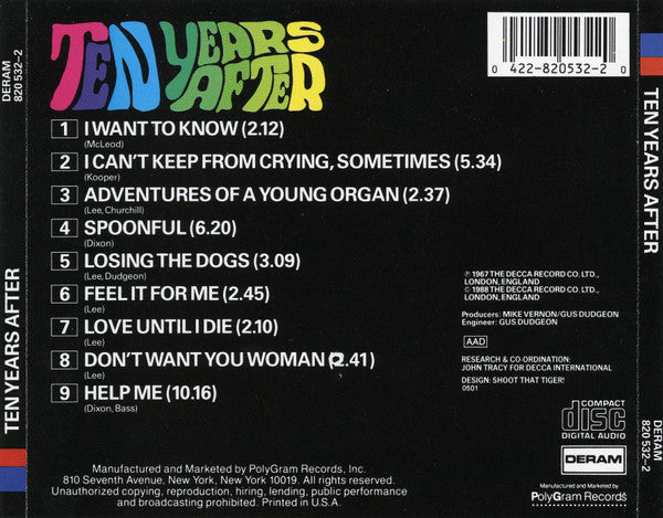 Ten Years After : Ten Years After (CD, Album, RE)