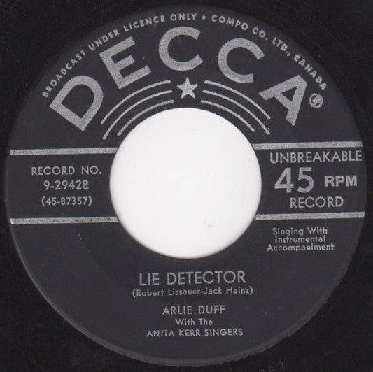 Arlie Duff with The Anita Kerr Singers : Lie Detector (7")