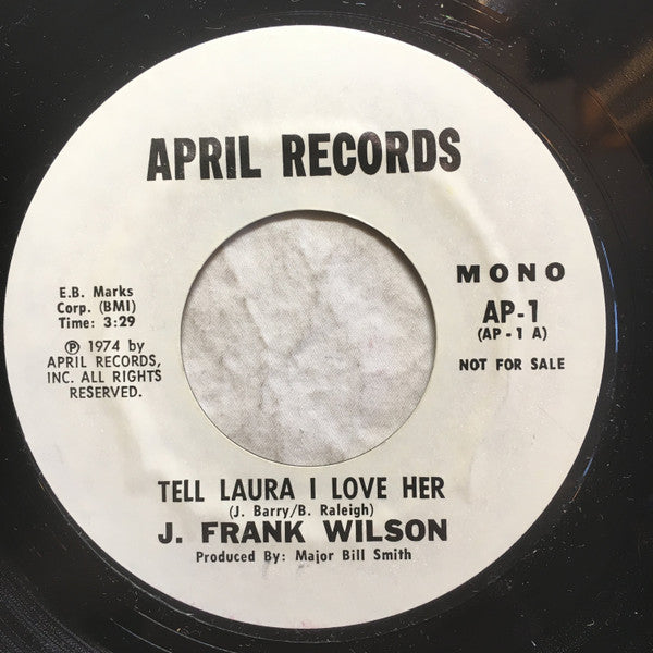 J. Frank Wilson : Tell Laura I Love Her (7", Single, Mono, Promo)