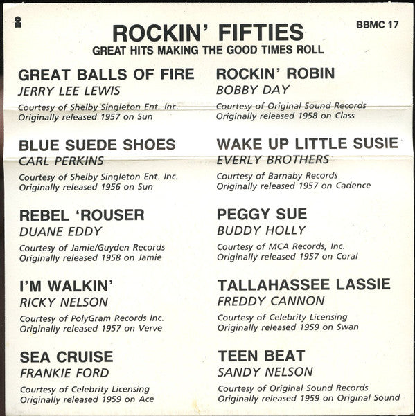 Various : Rockin' Fifties (Cass, Comp)