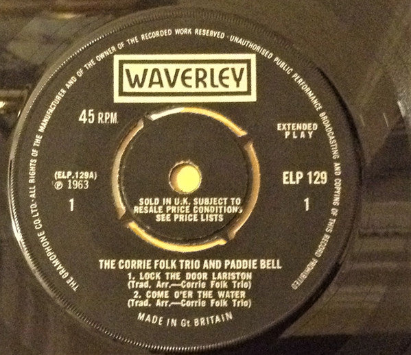 The Corrie Folk Trio And Paddie Bell : Lock The Door Lariston (7", EP, Mono, RE, Bla)