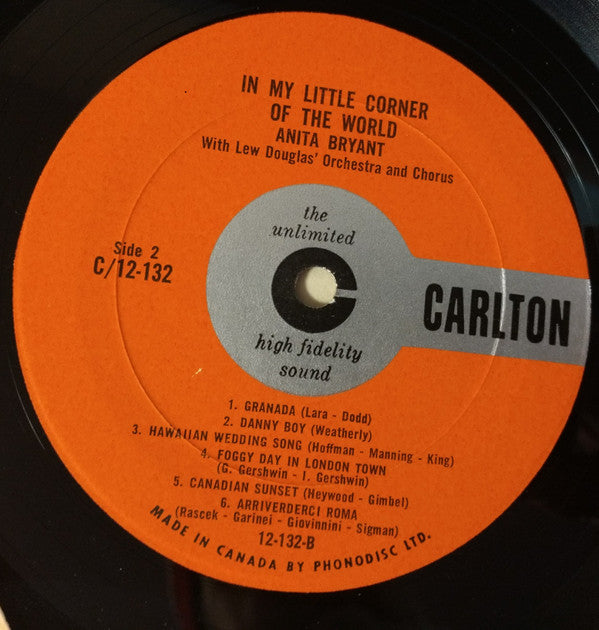 Anita Bryant : In My Little Corner Of The World (LP, Album, Mono)