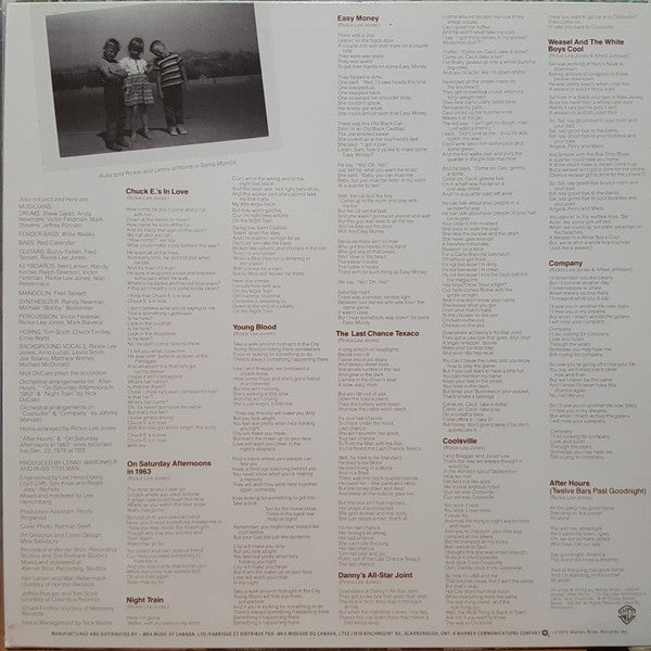Rickie Lee Jones : Rickie Lee Jones (LP, Album, Don)
