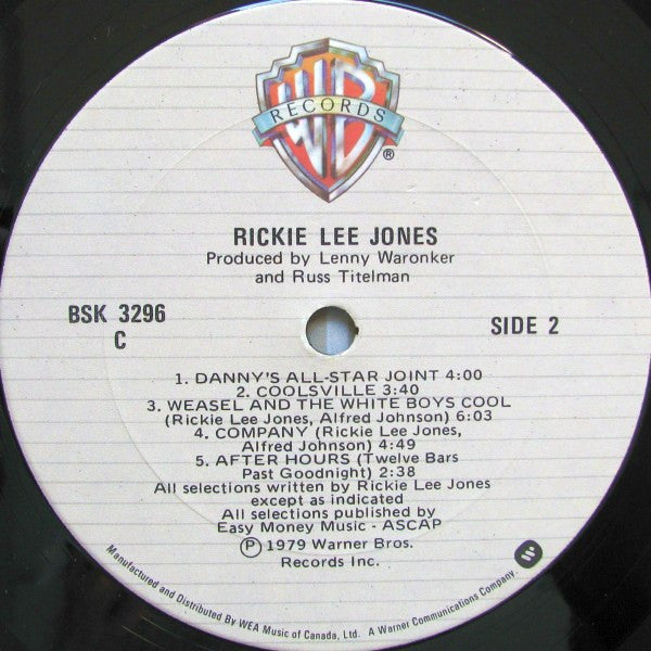 Rickie Lee Jones : Rickie Lee Jones (LP, Album, Don)
