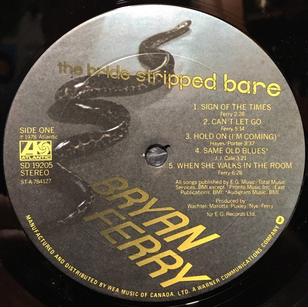 Bryan Ferry : The Bride Stripped Bare (LP, Album, Gat)