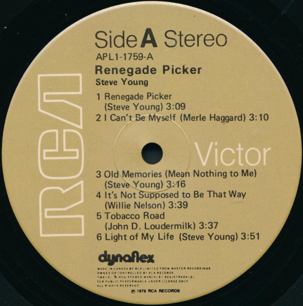 Steve Young (2) : Renegade Picker (LP, Album)
