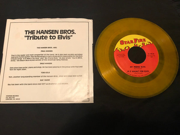 The Hansen Brothers : Tribute to Elvis (7", Single)