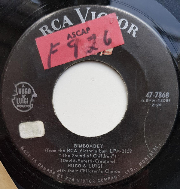 Hugo & Luigi : La Pachanga / Bimbombey (7", Single)