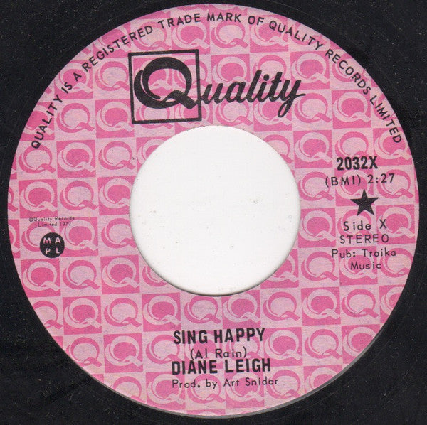 Dianne Leigh : Sing Happy (7", Single)