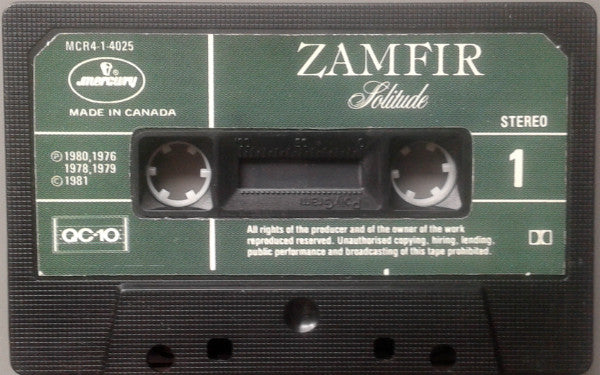 Gheorghe Zamfir : Solitude (Cass)