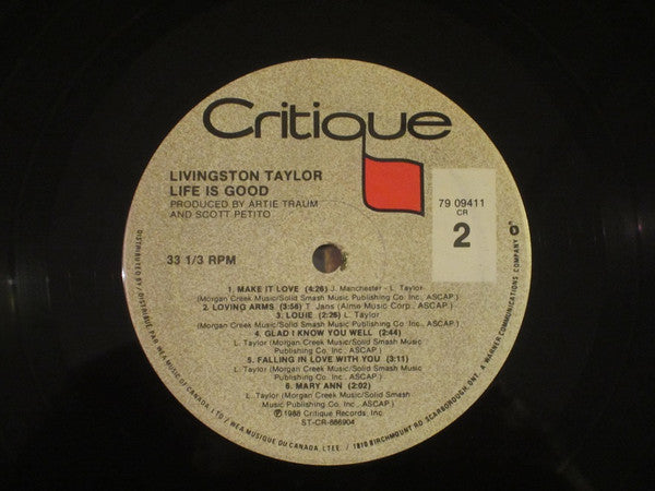 Livingston Taylor : Life Is Good (LP, Album)