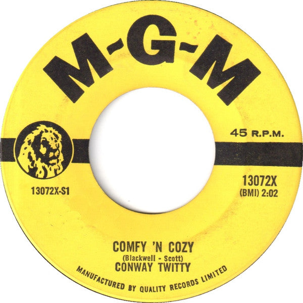 Conway Twitty : Comfy 'N Cozy / A Little Piece Of My Heart (7")