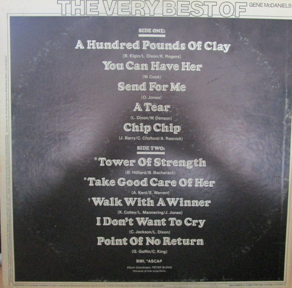Eugene McDaniels : The Very Best Of Gene McDaniels (LP, Comp)