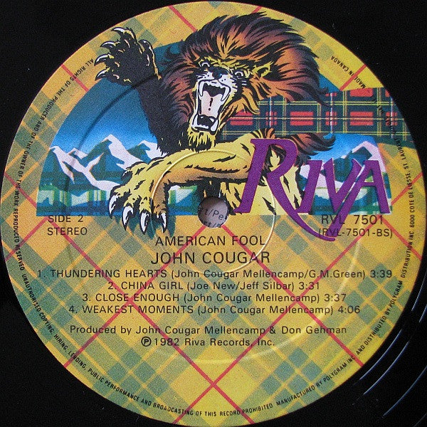 John Cougar* : American Fool (LP, Album)