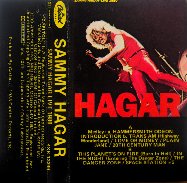 Sammy Hagar : Live 1980 (Cass, Album)