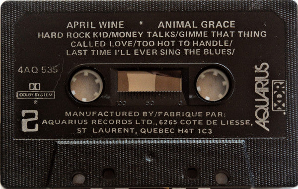 April Wine : Animal Grace (Cass, Album)