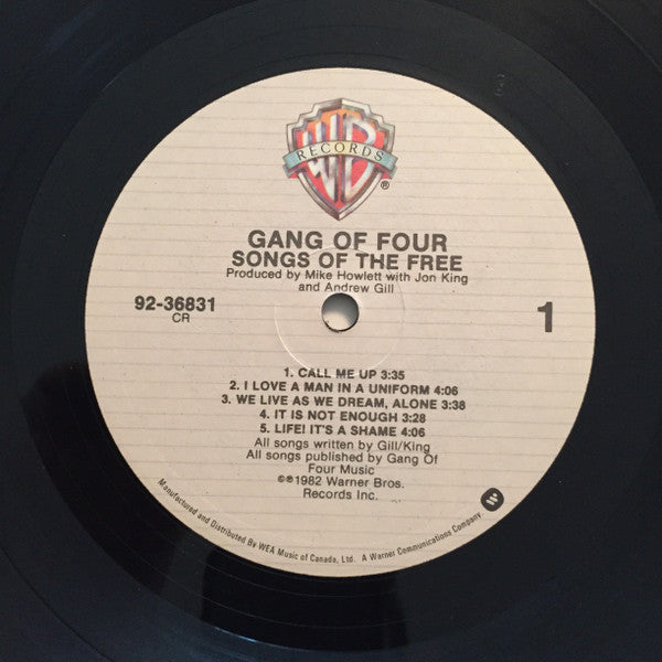 Gang Of Four : Songs Of The Free (LP, Album)