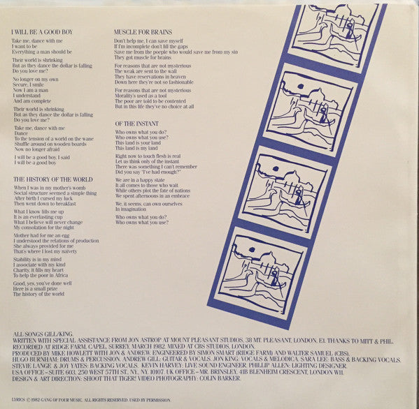 Gang Of Four : Songs Of The Free (LP, Album)