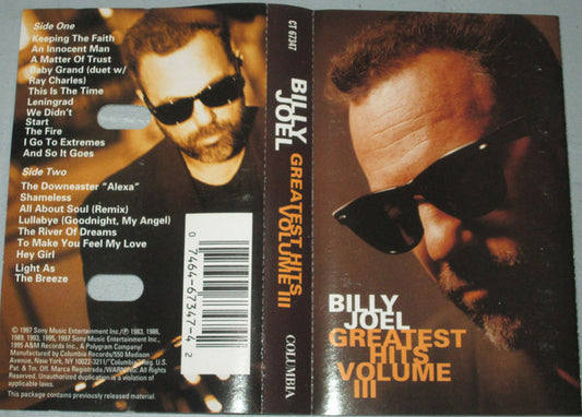 Billy Joel : Greatest Hits Collection Volume III  (Cass, Comp)