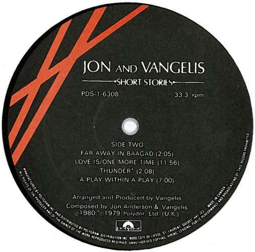 Jon & Vangelis : Short Stories (LP, Album + 12", Single)