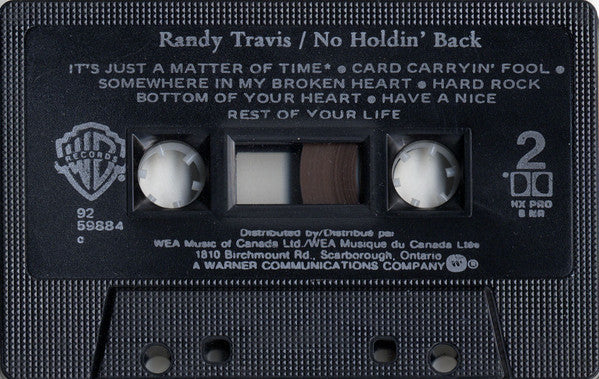 Randy Travis : No Holdin' Back (Cass, Album, Dol)