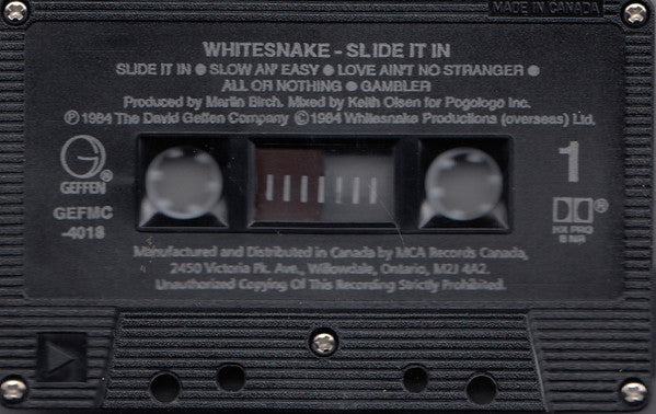 Whitesnake : Slide It In (Cass, Album, RE)