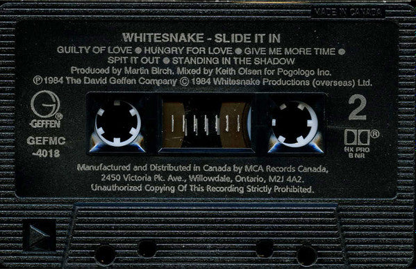 Whitesnake : Slide It In (Cass, Album, RE)
