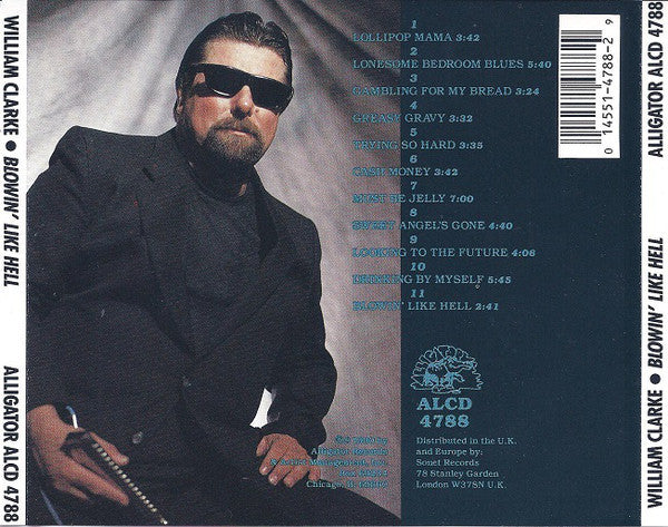 William Clarke : Blowin' Like Hell (CD, Album, RE)