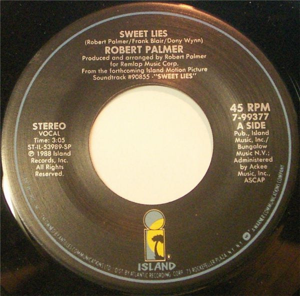Robert Palmer : Sweet Lies (7")