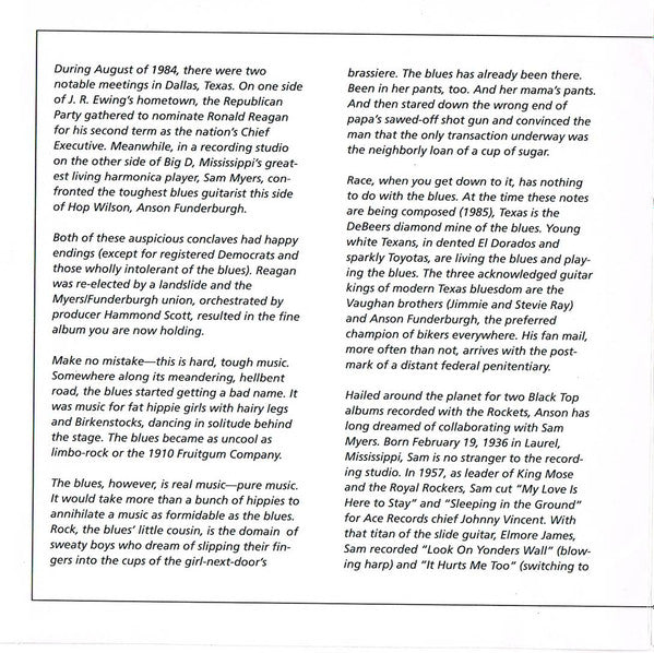 Sam Myers & Anson Funderburgh : My Love Is Here To Stay (CD, Album)