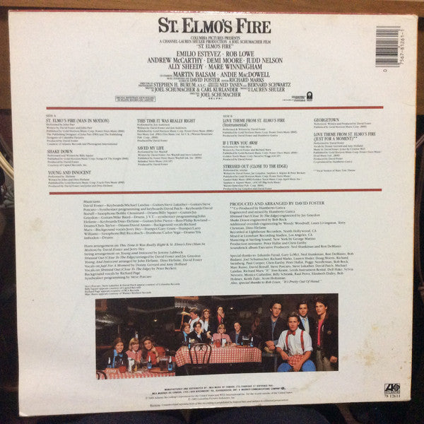 Various : St. Elmo's Fire (Original Motion Picture Soundtrack) (LP, Album)