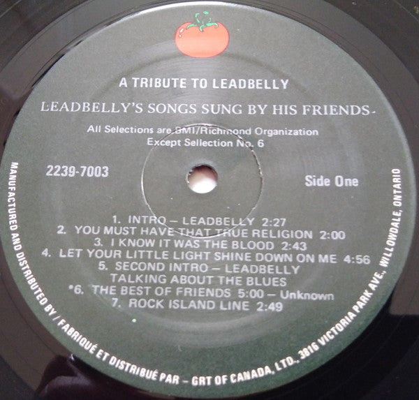 Pete Seeger, Arlo Guthrie, Sonny Terry & Brownie McGhee, Lunenberg Travelers : A Tribute To Leadbelly (2xLP, Album)