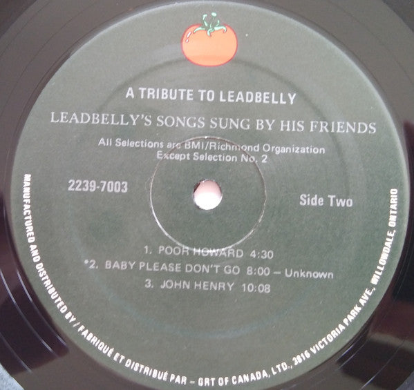 Pete Seeger, Arlo Guthrie, Sonny Terry & Brownie McGhee, Lunenberg Travelers : A Tribute To Leadbelly (2xLP, Album)