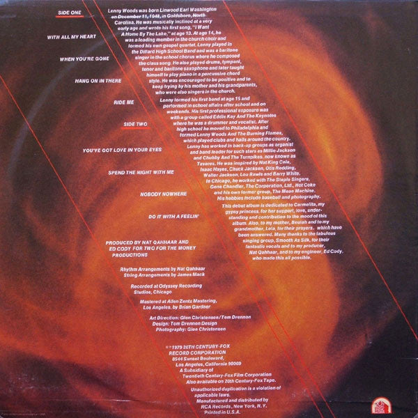 Lenny Woods : I'm Burnin' (LP, Album)