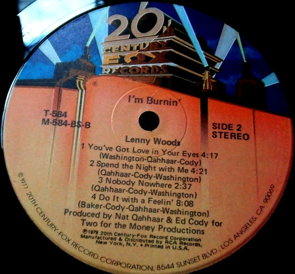Lenny Woods : I'm Burnin' (LP, Album)