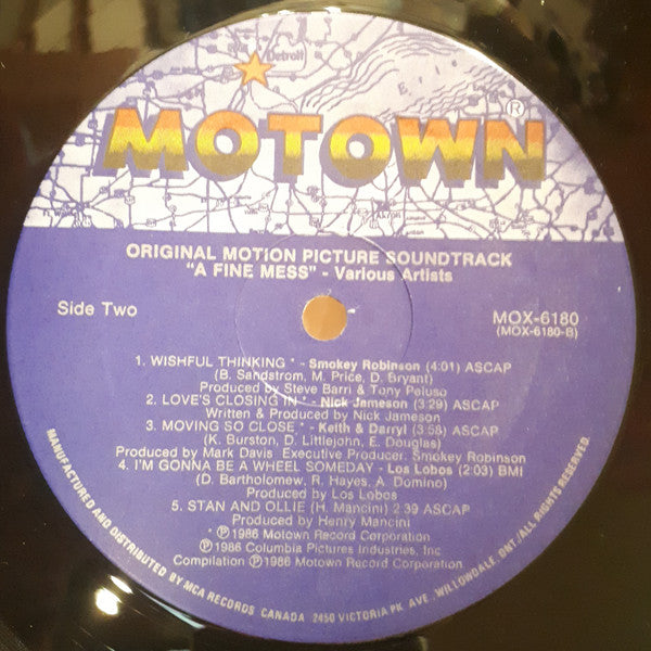 Various : Original Motion Picture Soundtrack "A Fine Mess" (LP, Comp)