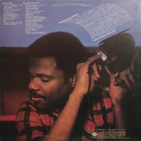 Billy Preston : Late At Night (LP, Album, RE)