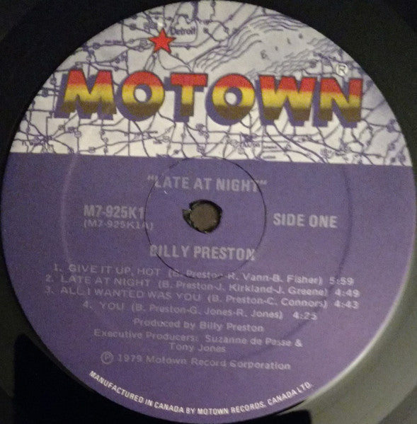 Billy Preston : Late At Night (LP, Album, RE)