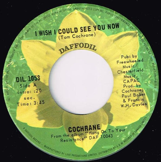 Cochrane (4) : I Wish I Could See You Now (7", Single)