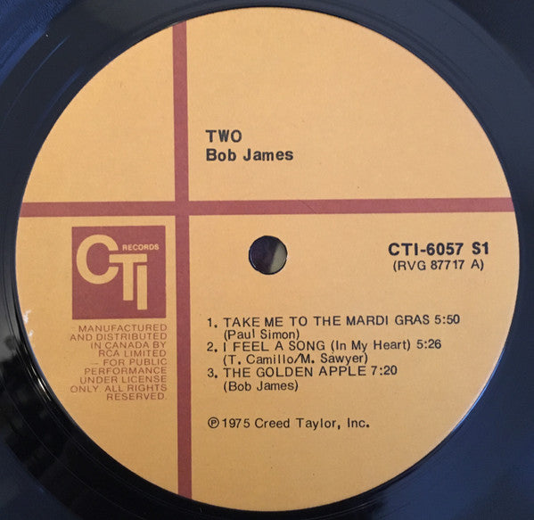 Bob James : Two (LP, Album, Gat)