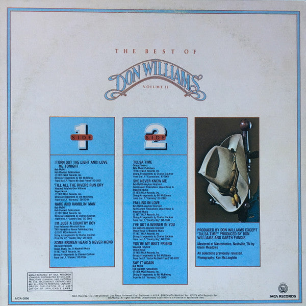 Don Williams (2) : The Best Of Don Williams, Volume II (LP, Comp)