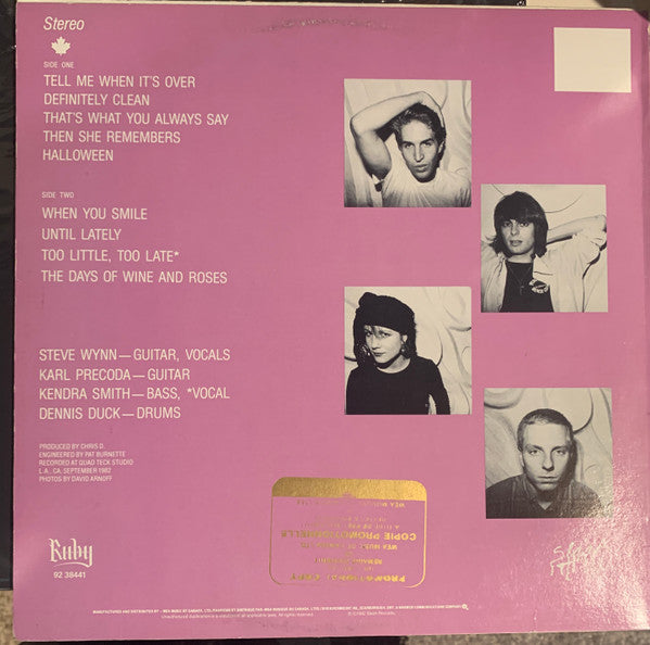 The Dream Syndicate : The Days Of Wine And Roses (LP, Album)
