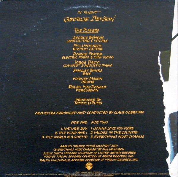 George Benson : In Flight (LP, Album, Gat)