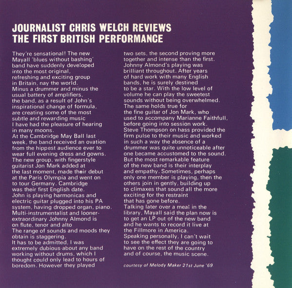 John Mayall : The Turning Point (CD, Album, RE)