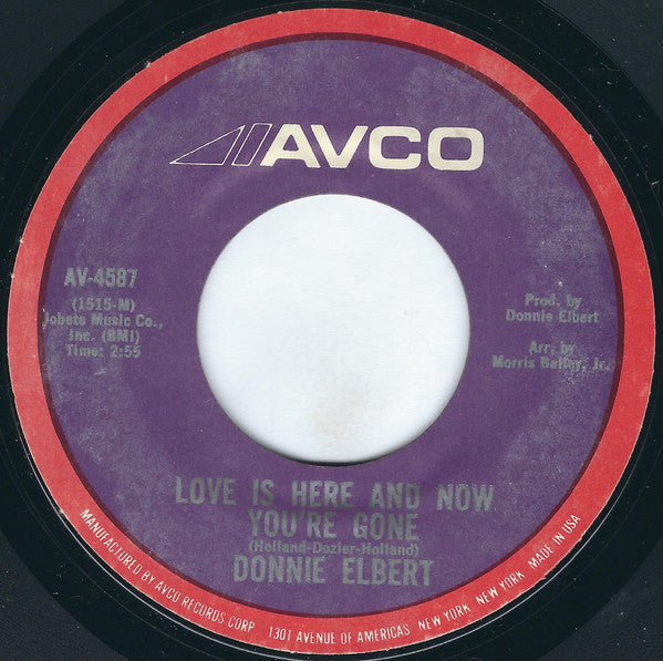 Donnie Elbert : I Can't Help Myself (Sugar Pie, Honey Bunch) / Love Is Here And Now You're Gone (7", Single, Styrene, Mon)