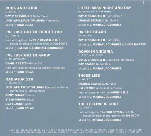 Boz Scaggs : Out Of The Blues (CD, Album)